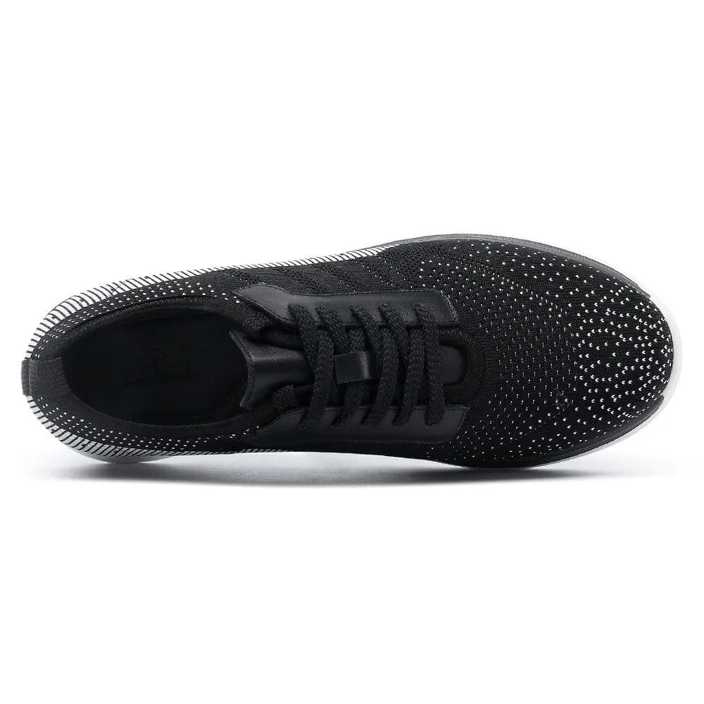 6CM / 2.36 Inches CMR CHAMARIPA Boost Your Confidence and Style with Chamaripa Taller Shoes for Men - Black Knit Casual Sneakers