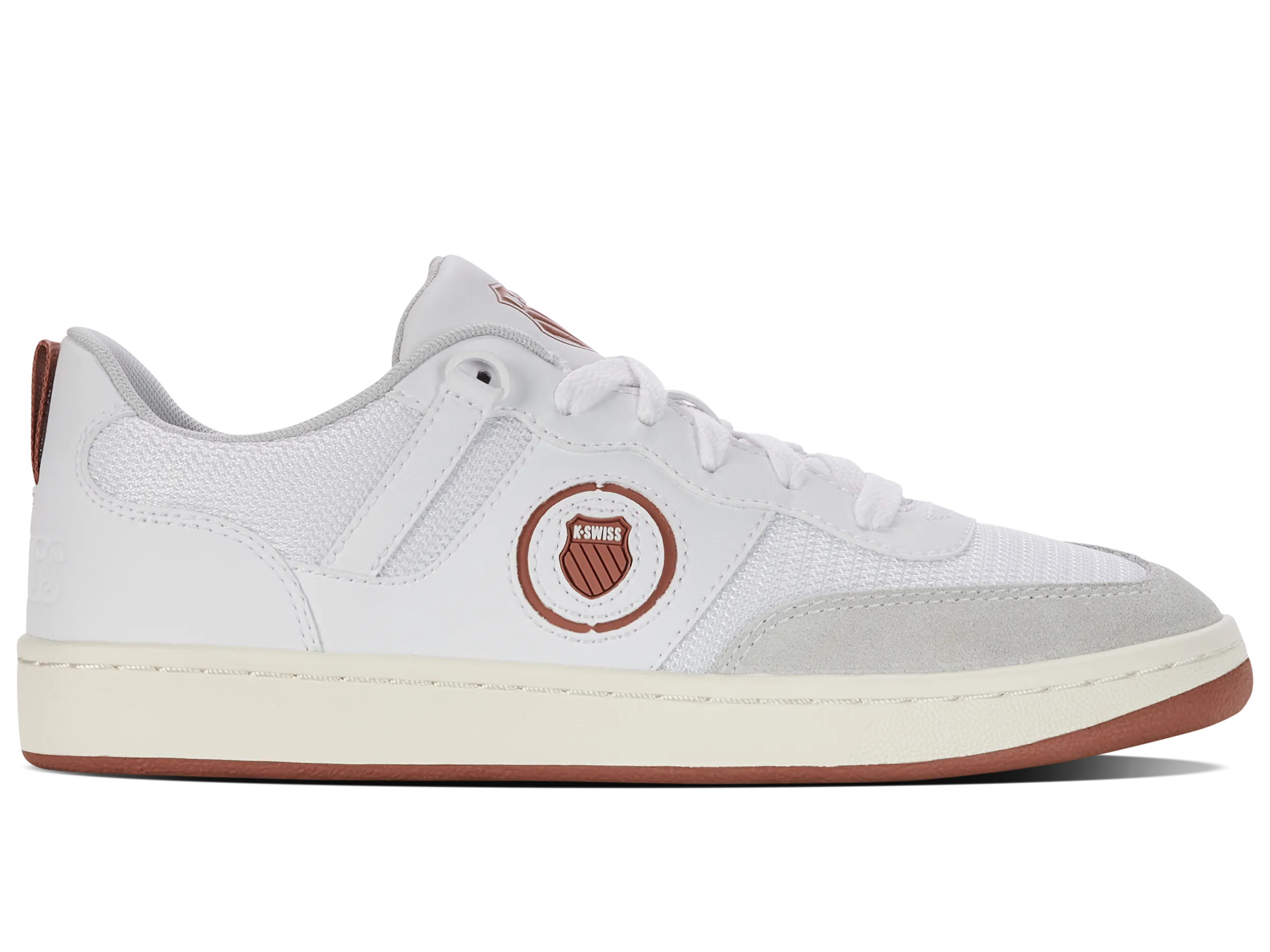 99075-962-M | K-VARSITY | WHITE/LIGHT MAHOGANY