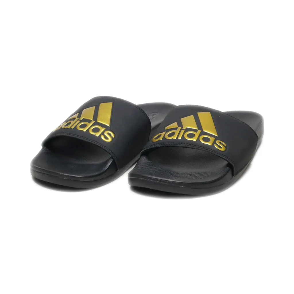 Adidas Adilette Comfort Slippers Leather Black Colour For Men