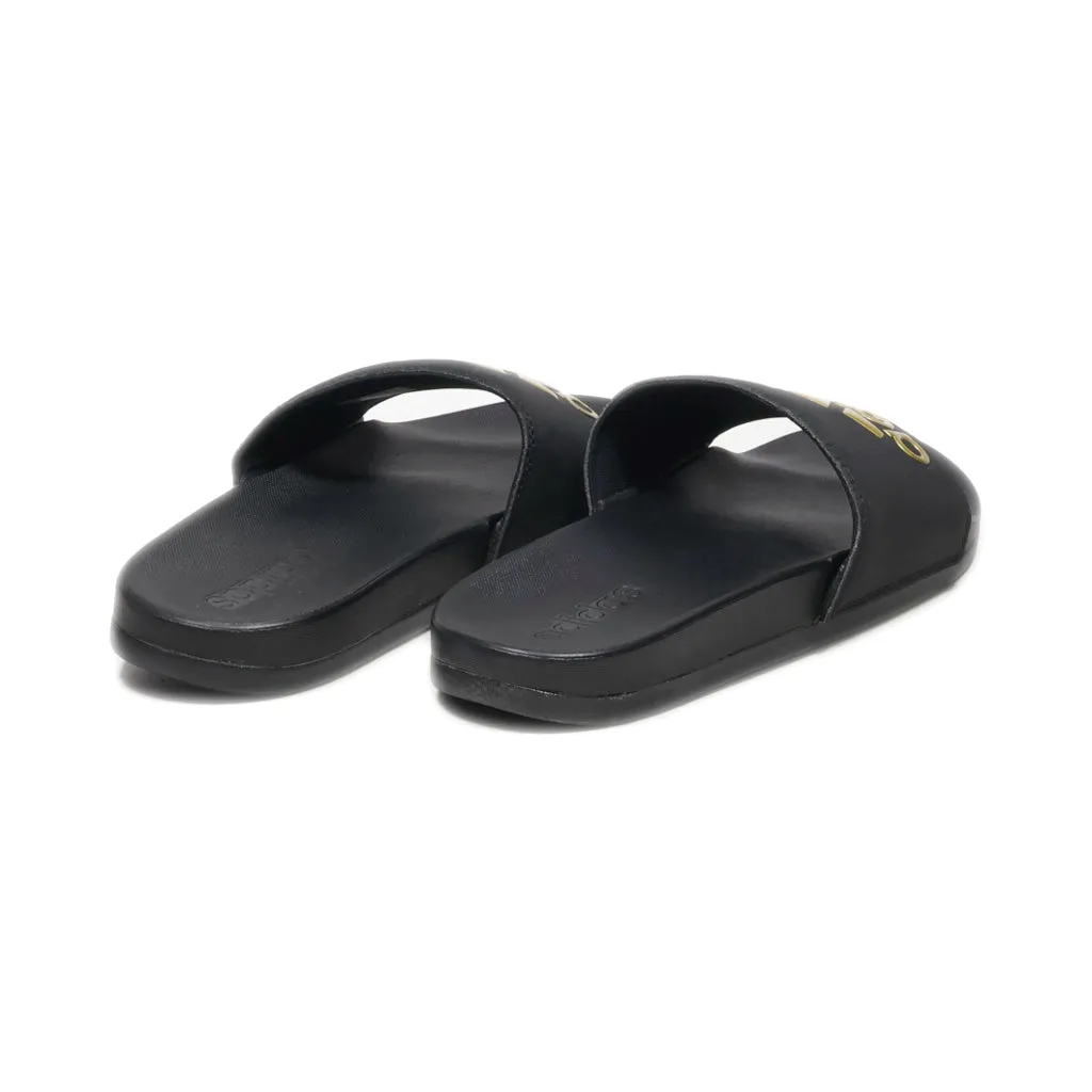 Adidas Adilette Comfort Slippers Leather Black Colour For Men