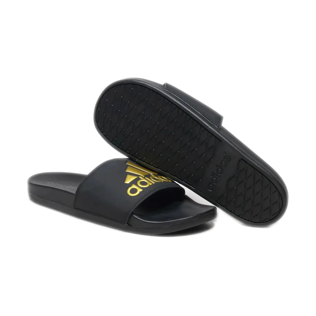 Adidas Adilette Comfort Slippers Leather Black Colour For Men