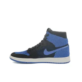 Air Jordan 1 Retro Og Flyknit High-Top Sneakers Fabric Blue Colour For Men