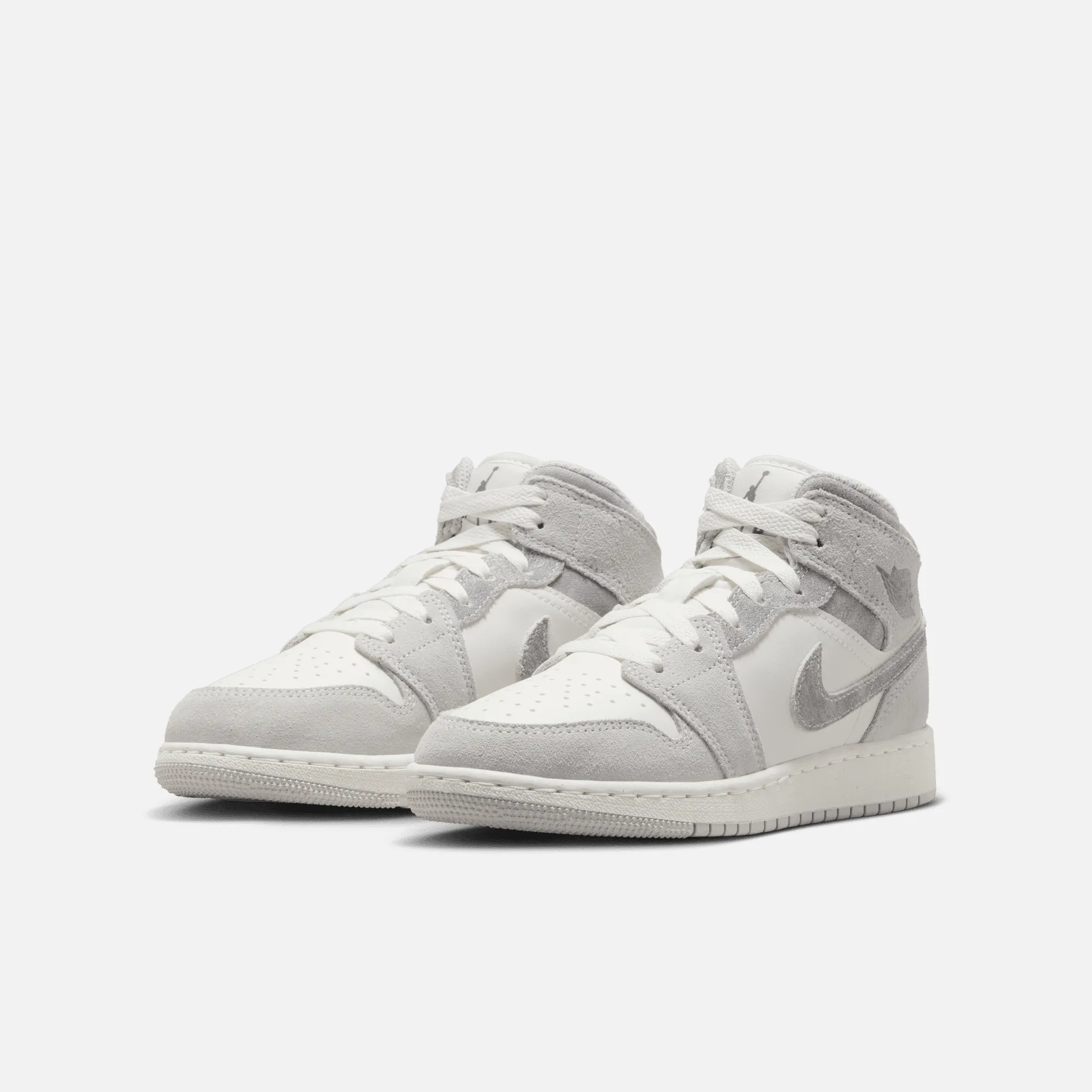 Air Jordan Big Kids' 1 Mid SE Neutral Grey (GS)