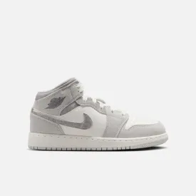 Air Jordan Big Kids' 1 Mid SE Neutral Grey (GS)