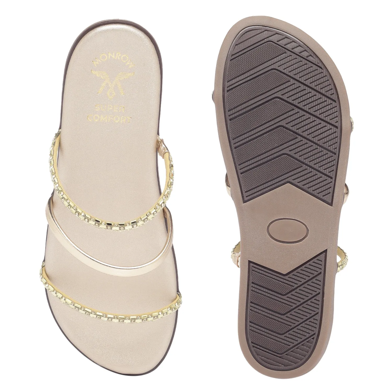 Auckie Monrow Gold Flats