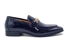 Beveled Squared Toe Patent Leather Loafer