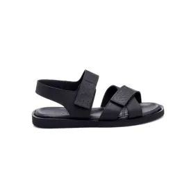 Black Men Nubuck Banded Sandal