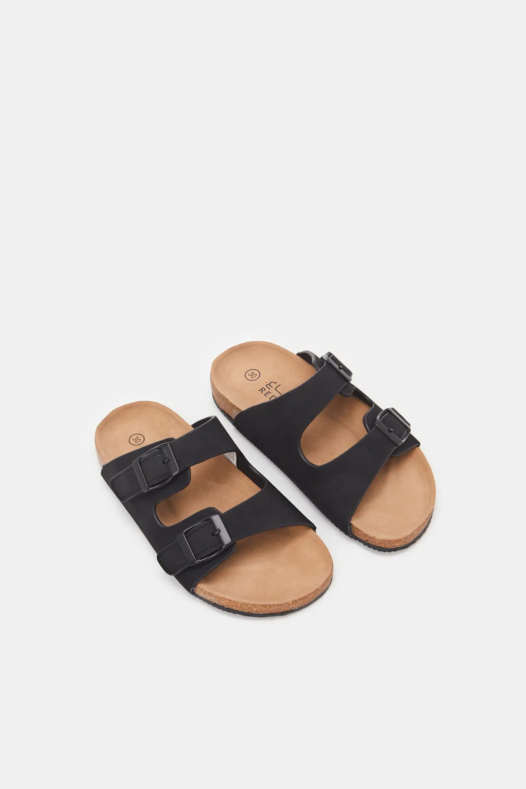 Boys Black Cork Sandal