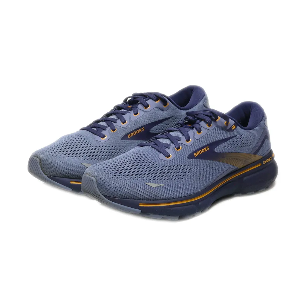 Brooks Ghost 15 Sport Shoes Fabric Blue Colour For Men