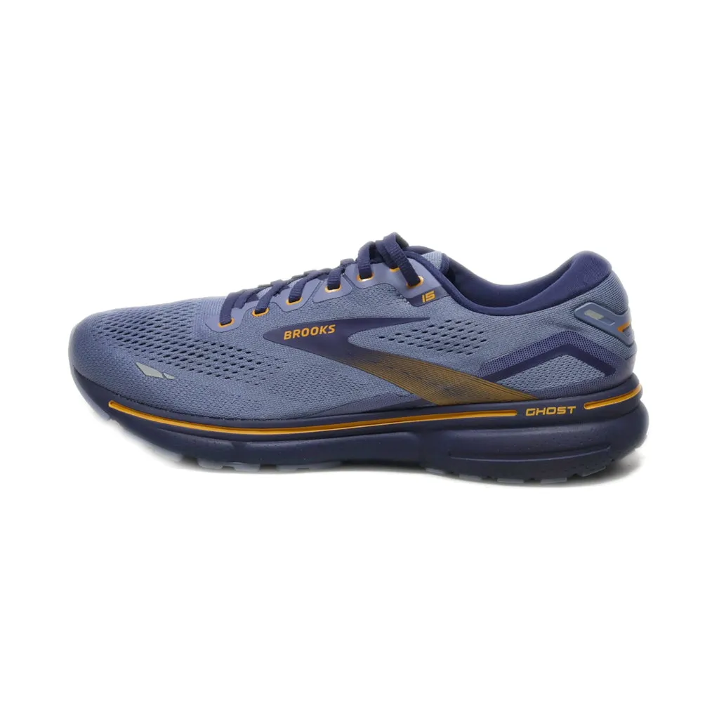 Brooks Ghost 15 Sport Shoes Fabric Blue Colour For Men