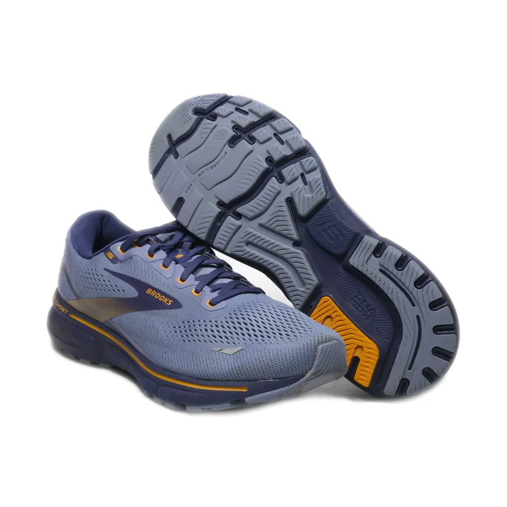 Brooks Ghost 15 Sport Shoes Fabric Blue Colour For Men