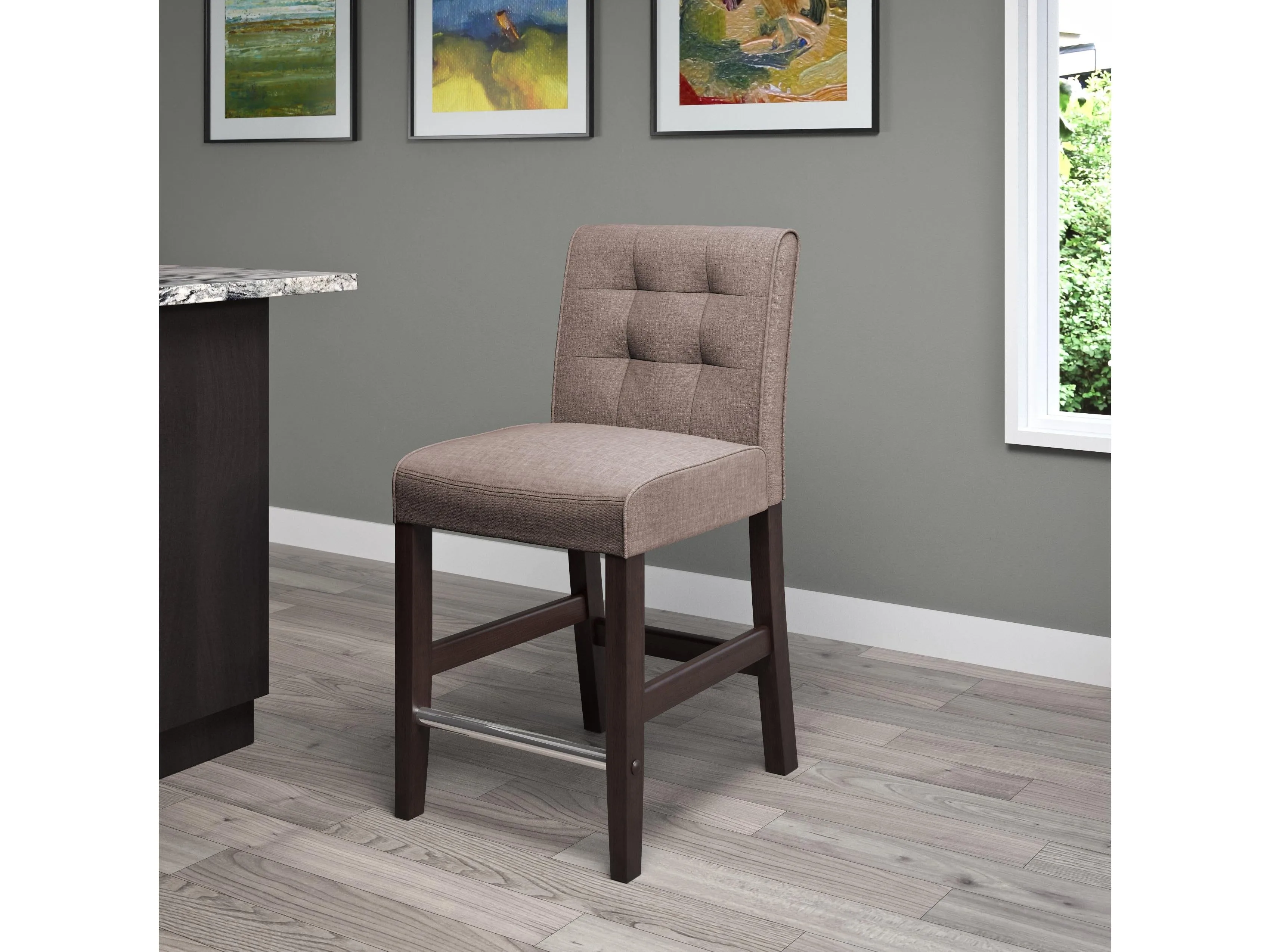 Brown Bar Stool, Counter Height