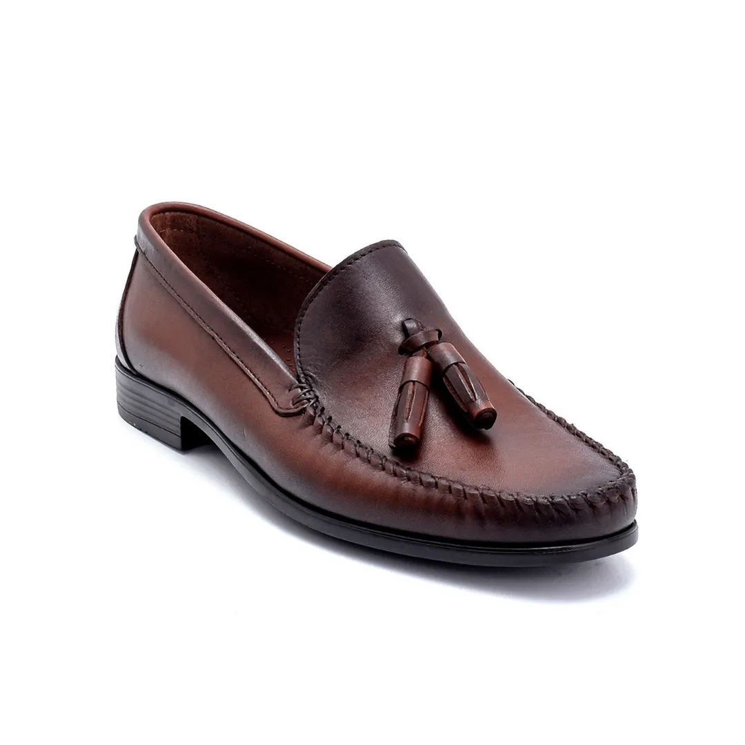 Brown Men Leather Loafer