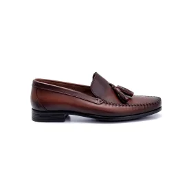 Brown Men Leather Loafer