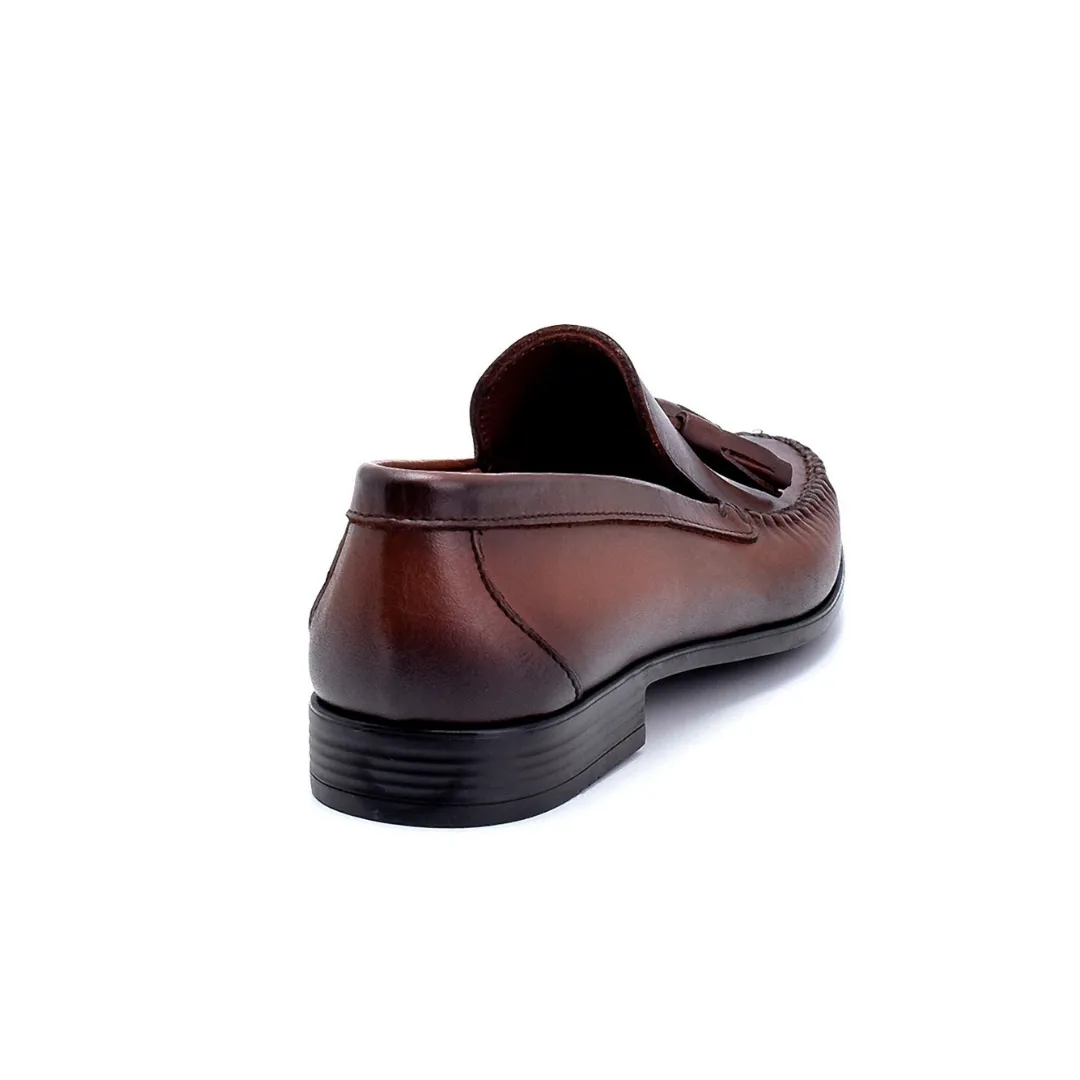 Brown Men Leather Loafer