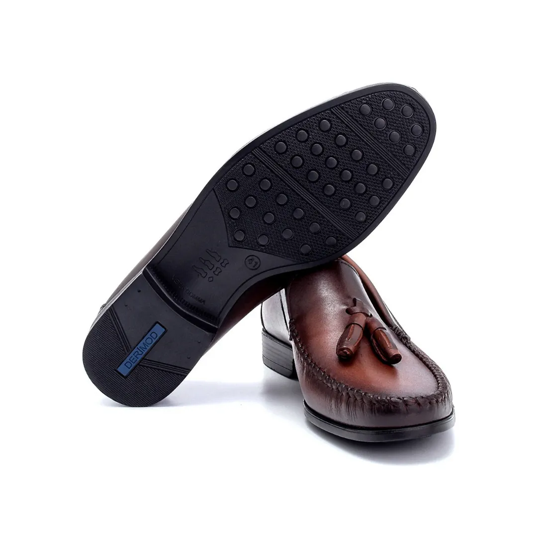 Brown Men Leather Loafer