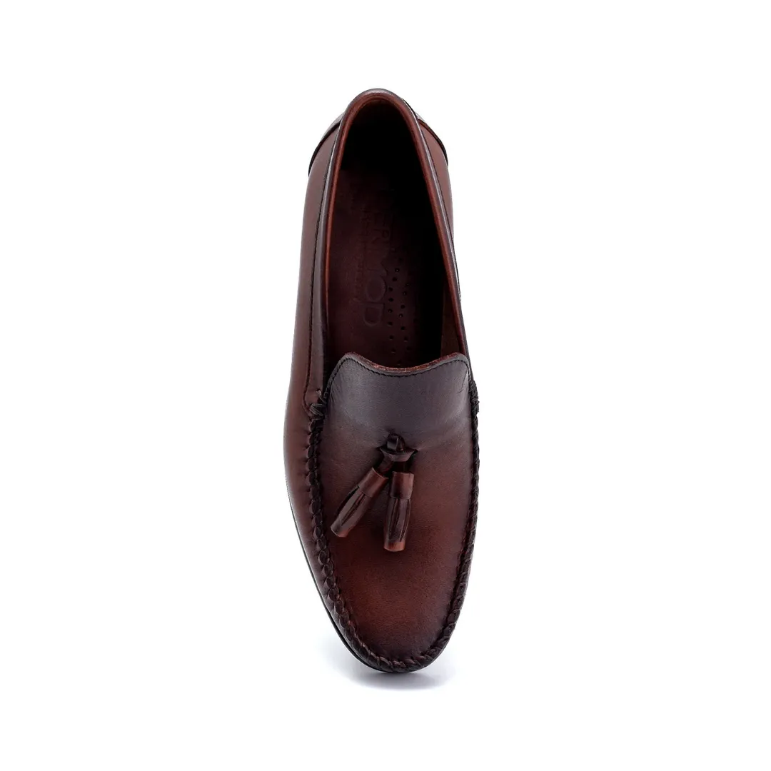 Brown Men Leather Loafer