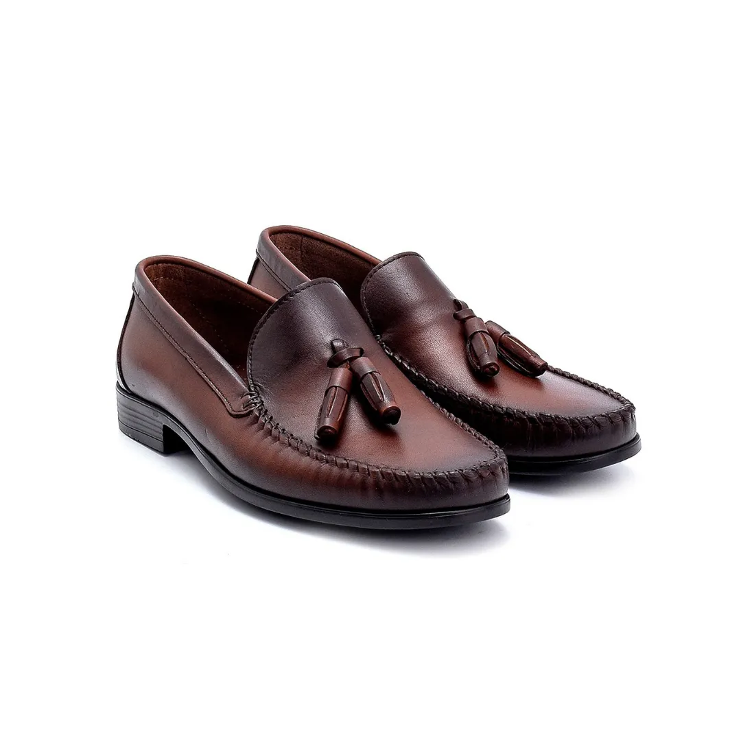 Brown Men Leather Loafer