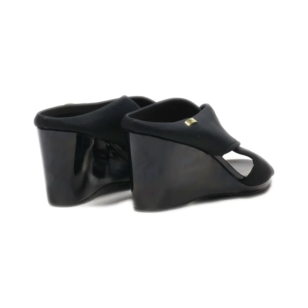 Calvin Klein Wedge Shoes Suede Black Colour For Women