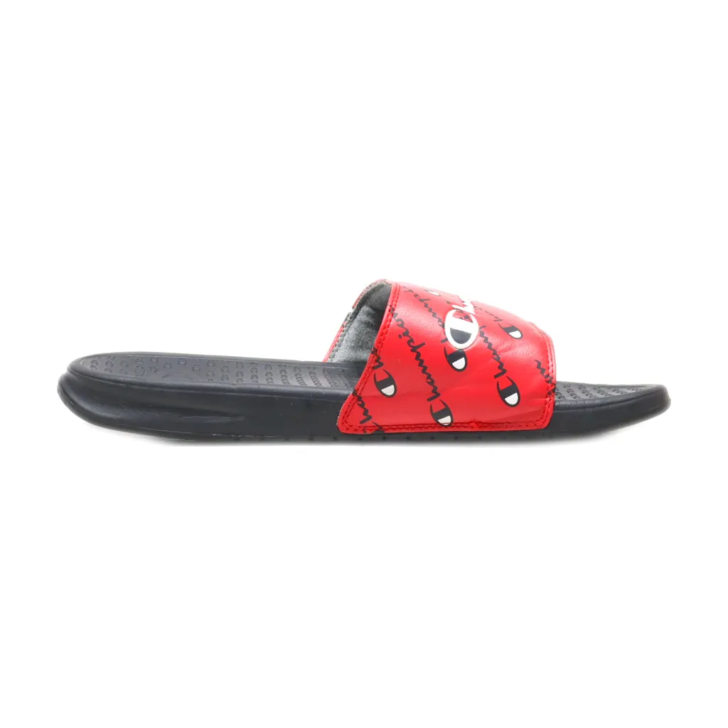 Champion Super Script Sliders Leather Red Colour For Men