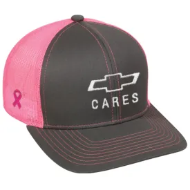 Charcoal Pink Mesh Breast Cancer Awareness Hat