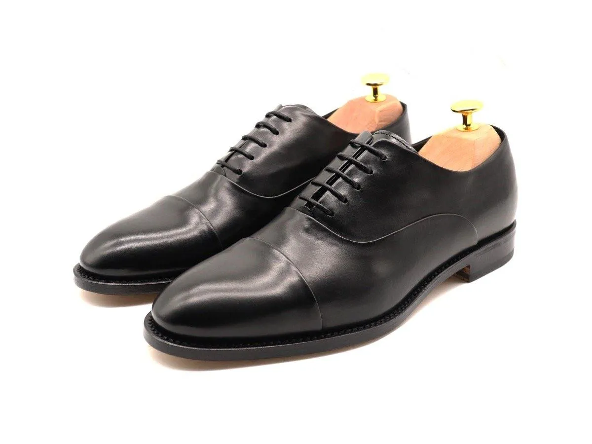 Chase Men's Calf Leather Cap Toe Oxford Shoes - Black