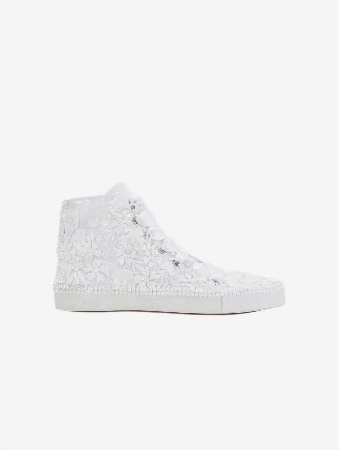 Claire Vegan Lace Wedding Sneakers | White