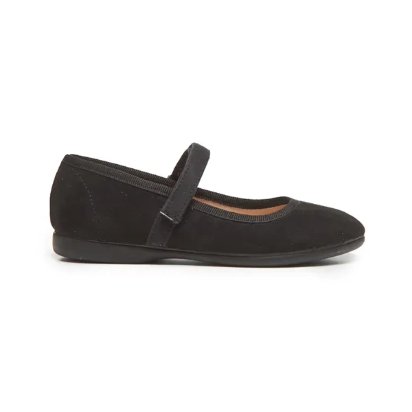 Classic Suede Mary Janes in Black by childrenchic