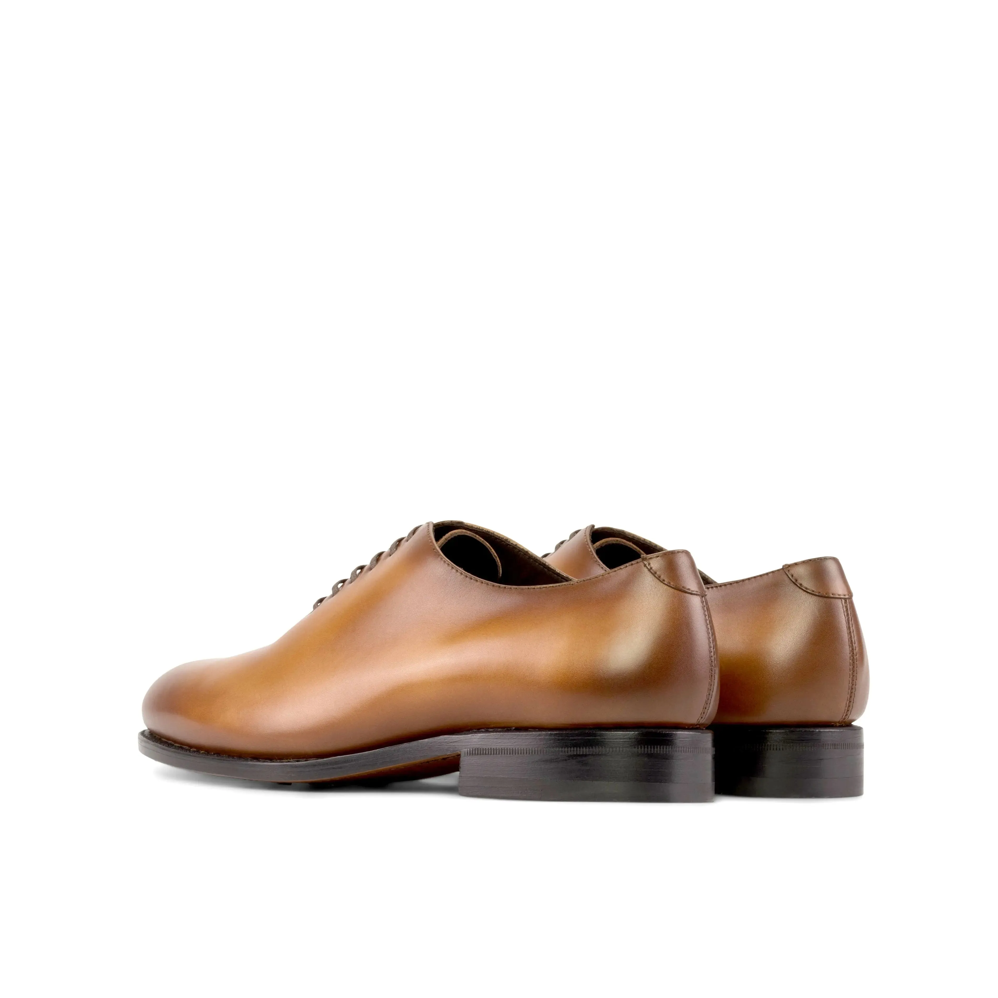 DapperFam Giuliano in Cognac Men's Italian Leather Whole Cut