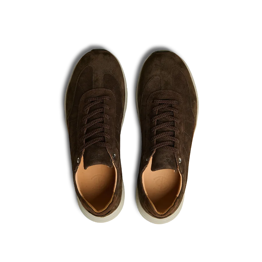 Dark Brown Suede Leather Renna Sneakers