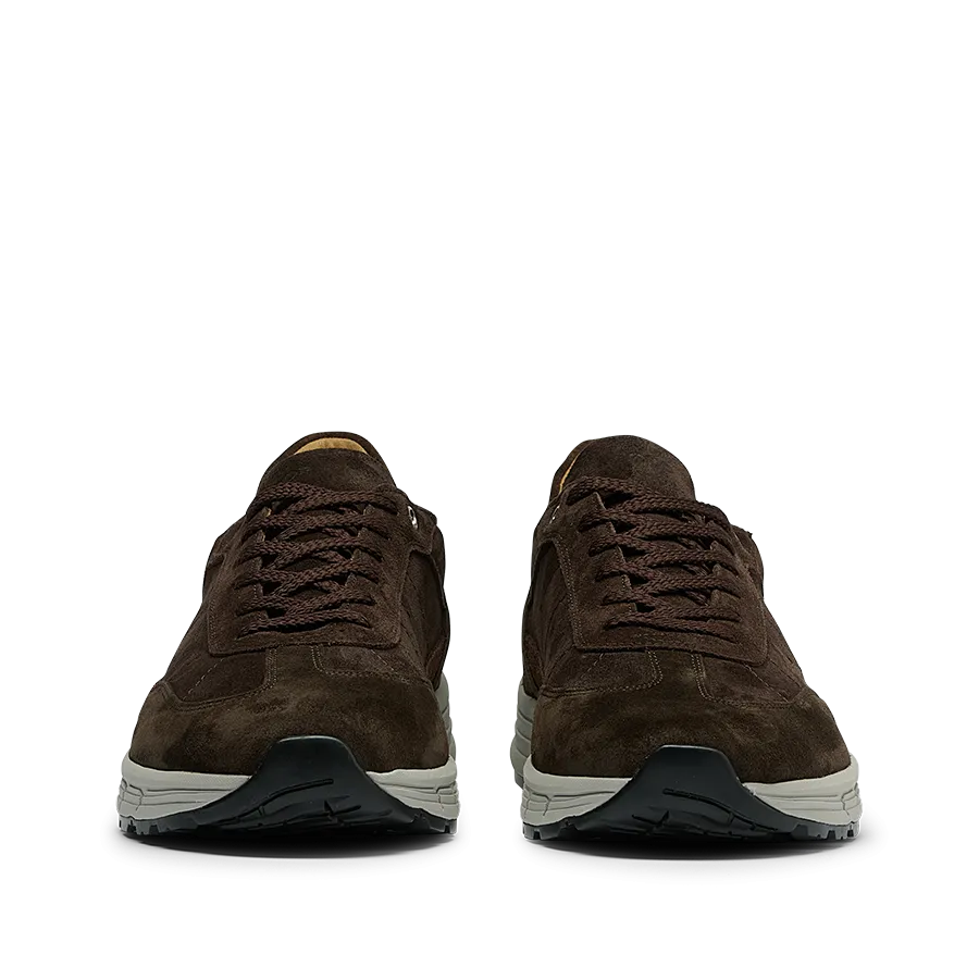 Dark Brown Suede Leather Renna Sneakers