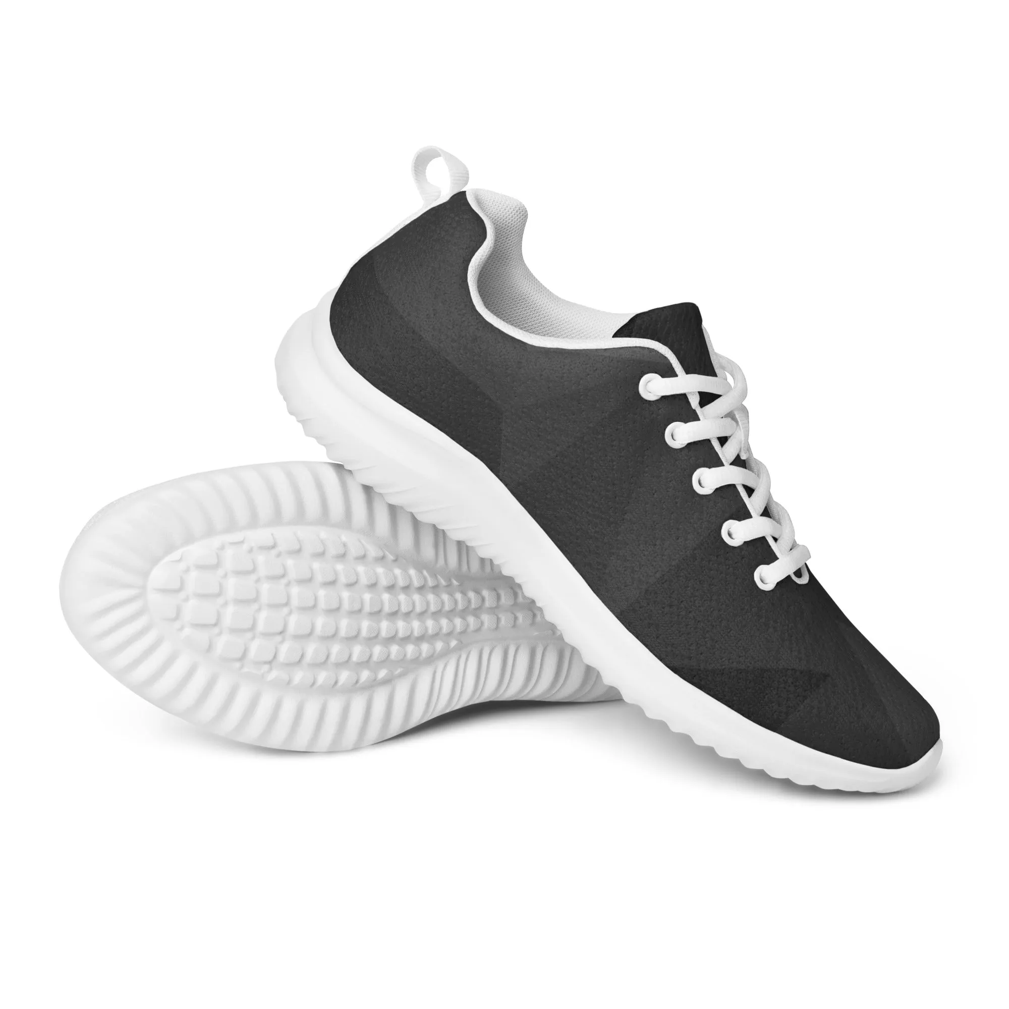 DASH Geo Black Men’s Athletic Shoes Lightweight Breathable Design by IOBI Original Apparel