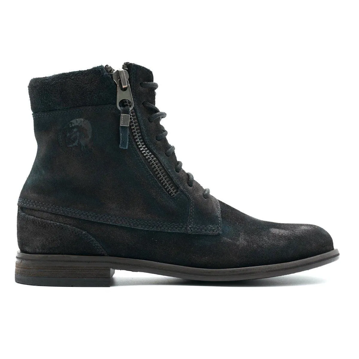 Diesel Jefferson Ankle Boots Suede Leather Blue Colour For Men