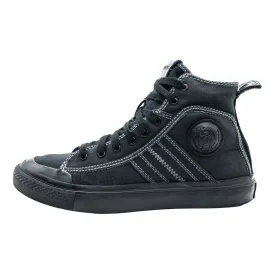 Diesel Sastico Lace High-Top Sneakers Fabric Black Colour For Men