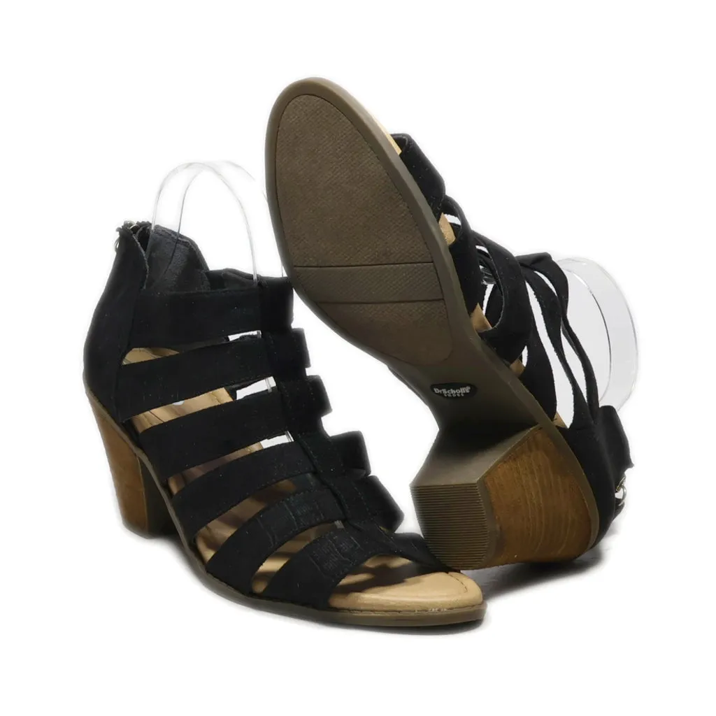 Dr. Scholl'S High-Heel Sandals Suede Black Colour For Women