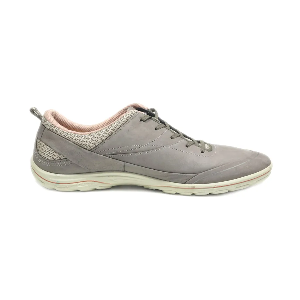 Ecco Lace Ups Leather Grey Colour For Women