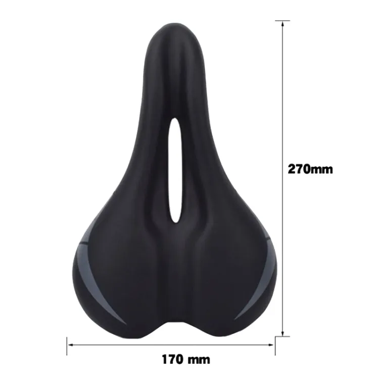 FMFXTR Bicycle Cushion Comfortable Hollow Breathable Saddle(Black)