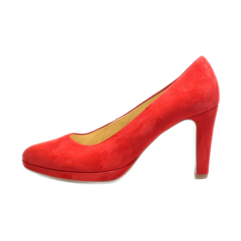 Gabor High-Heel Shoes Suede Red Colour For Women