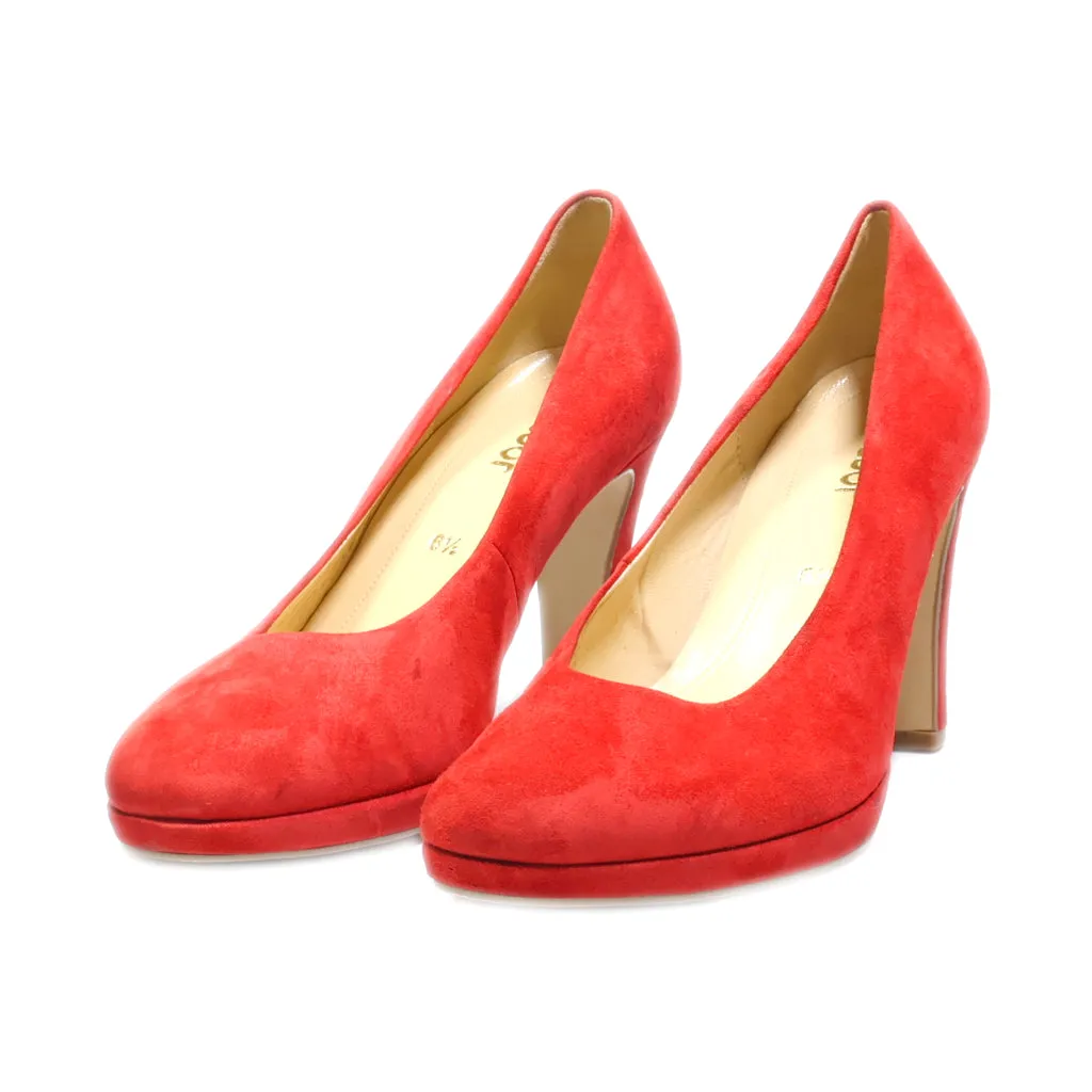 Gabor High-Heel Shoes Suede Red Colour For Women