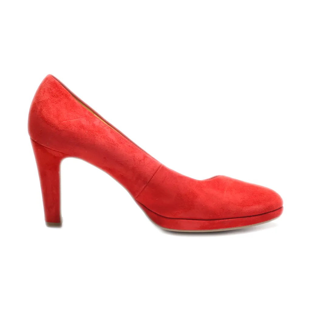 Gabor High-Heel Shoes Suede Red Colour For Women