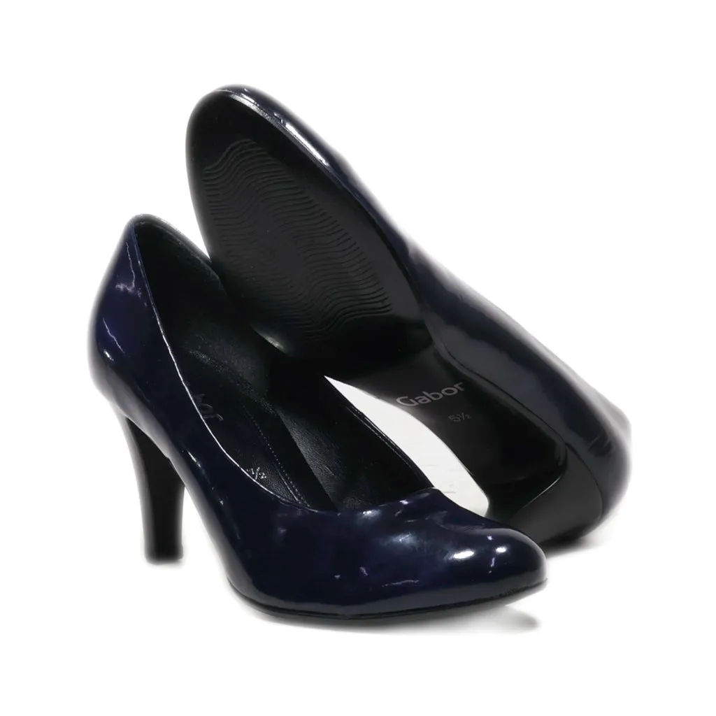 Gabor Mid-Heel Shoes Latex Blue Colour For Women