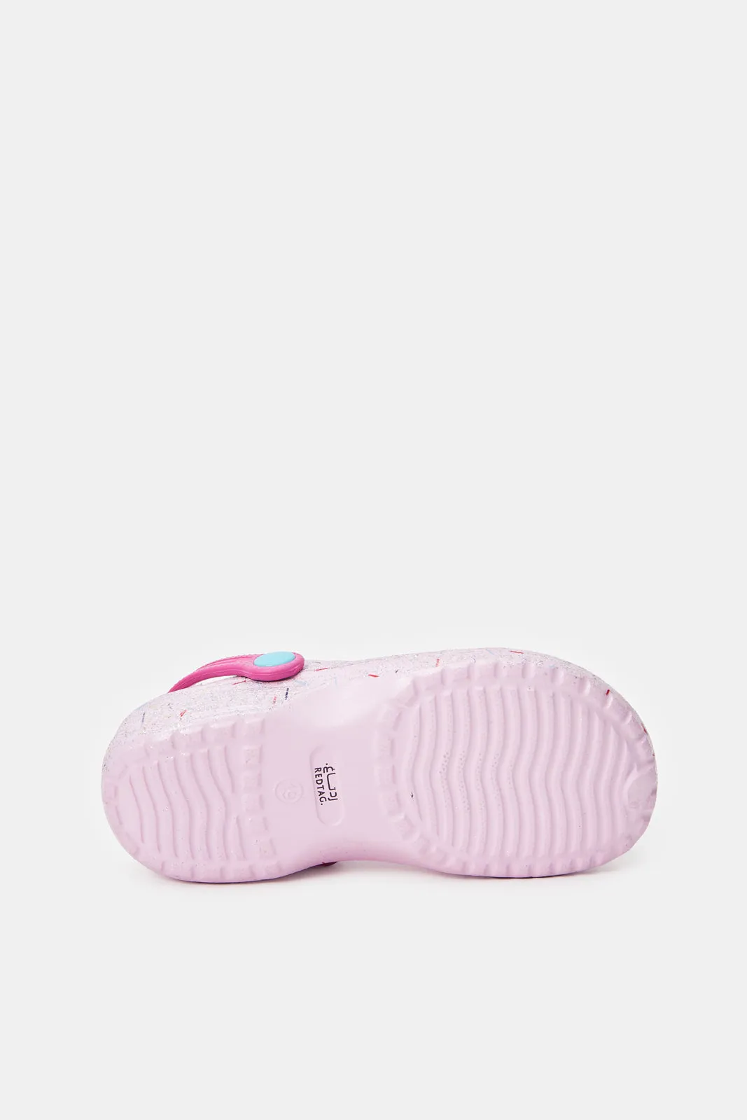 Girls Pink Glitter Clogs