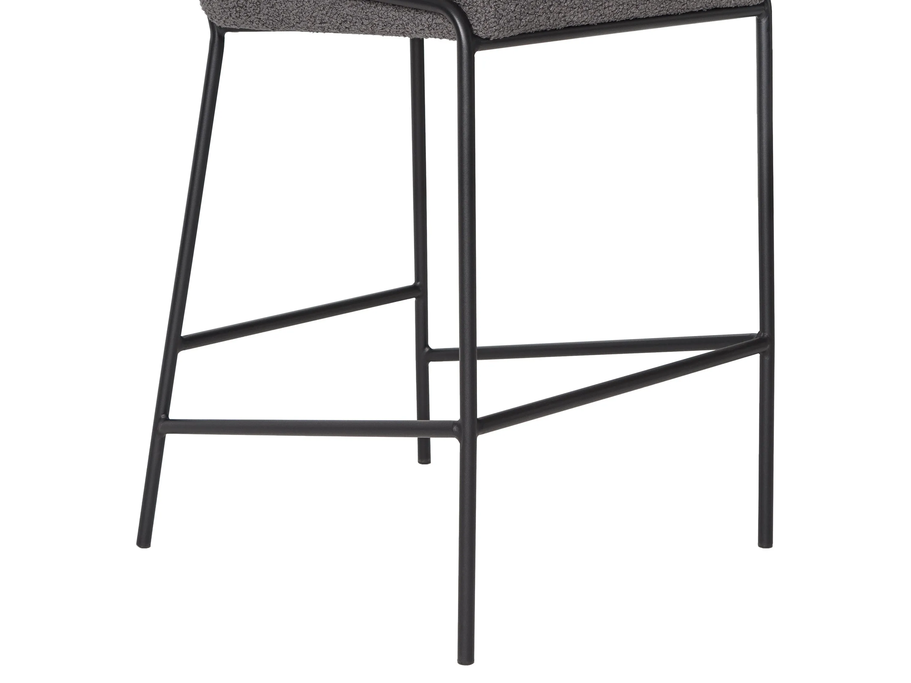 Grey Boucle Bar Stool