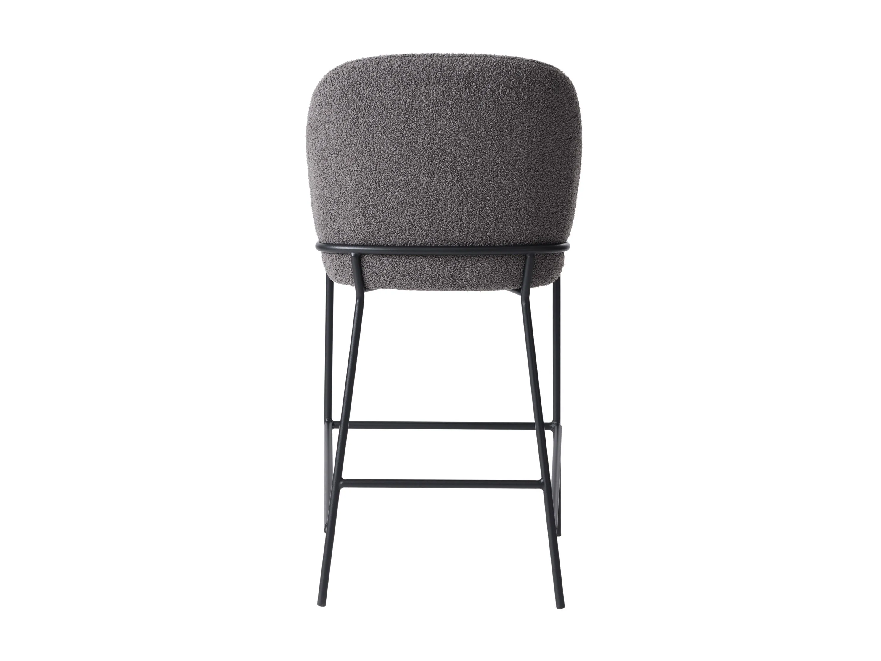 Grey Boucle Bar Stool