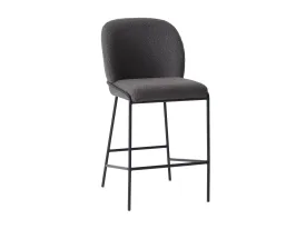 Grey Boucle Bar Stool