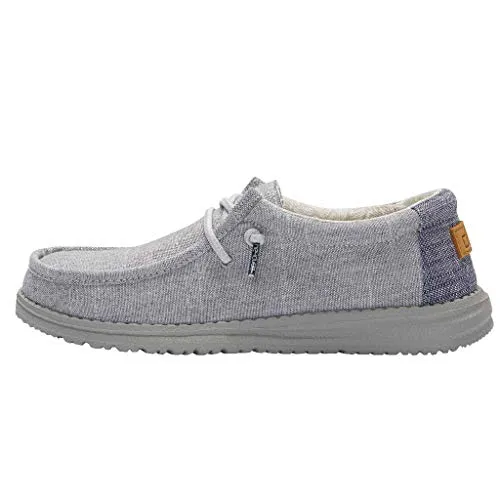 Hey Dude Boy's Wally Youth Steel Size 5 | Boy’s Shoes | Boy's Lace Up Loafers | Comfortable & Light-Weight