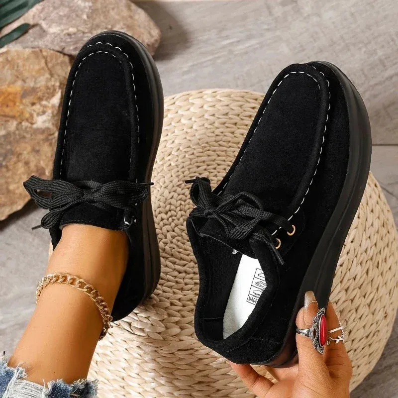 Hnzxzm 2024 Fashion Breathable Casual Flat Shoes Women Ladies Light Swing Platform Girls Shoes Women Slimming Casual Women Flats Shoes