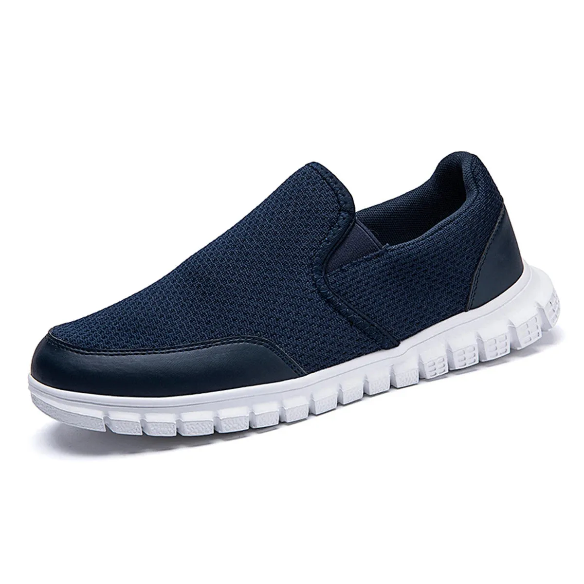 Hnzxzm New Fashion Men Work Shoes Breathable Comfortable Casual Sneakers Slip-on Flat Walking Footwear Shoe Zapatillas Hombre Size 46