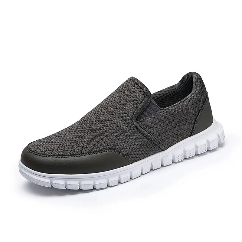 Hnzxzm New Fashion Men Work Shoes Breathable Comfortable Casual Sneakers Slip-on Flat Walking Footwear Shoe Zapatillas Hombre Size 46