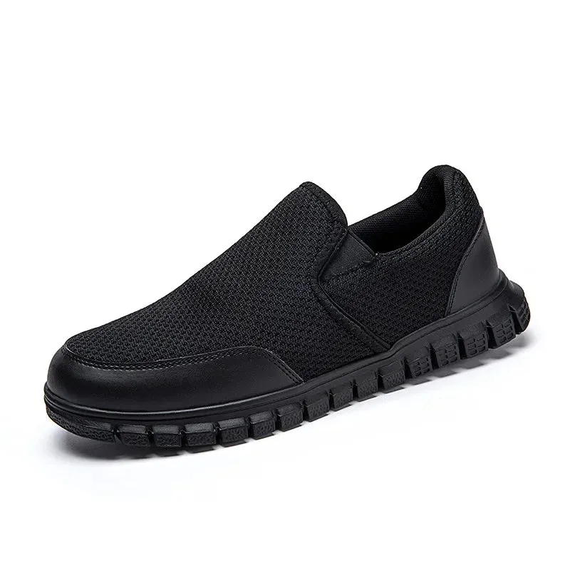 Hnzxzm New Fashion Men Work Shoes Breathable Comfortable Casual Sneakers Slip-on Flat Walking Footwear Shoe Zapatillas Hombre Size 46